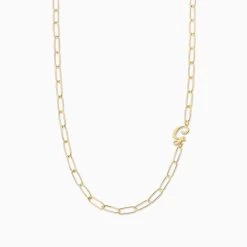 Cursive Initial Necklace 28 Cursive Initial Necklace -Uncommon James J16N CURSIVE GOLD G 1