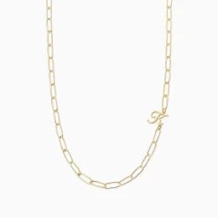 Cursive Initial Necklace 32 Cursive Initial Necklace -Uncommon James J16N CURSIVE GOLD K 1