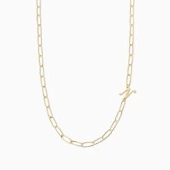 Cursive Initial Necklace 35 Cursive Initial Necklace -Uncommon James J16N CURSIVE GOLD N 1