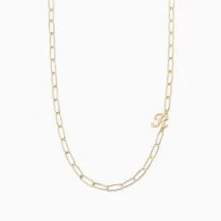 Cursive Initial Necklace 39 Cursive Initial Necklace -Uncommon James J16N CURSIVE GOLD R 1