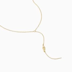 Fish Bone Lariat Necklace -Uncommon James J16N FISHBONELARIAT GOLD 2