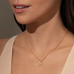 Four Leaf Clover Necklace -Uncommon James J16N FOURLEAF GOLD M1