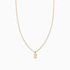 Gothic Initial Pendant Necklace 26 Gothic Initial Pendant Necklace -Uncommon James J16N GOTHICPEN GOLD E 1