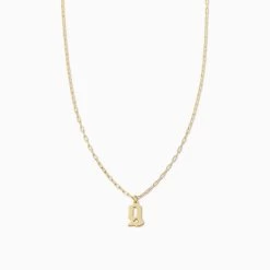 Gothic Initial Pendant Necklace 28 Gothic Initial Pendant Necklace -Uncommon James J16N GOTHICPEN GOLD G 1