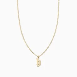Gothic Initial Pendant Necklace 29 Gothic Initial Pendant Necklace -Uncommon James J16N GOTHICPEN GOLD H 1