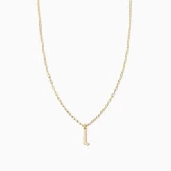 Gothic Initial Pendant Necklace 33 Gothic Initial Pendant Necklace -Uncommon James J16N GOTHICPEN GOLD L 1