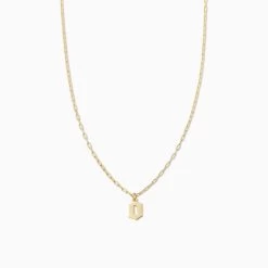 Gothic Initial Pendant Necklace 36 Gothic Initial Pendant Necklace -Uncommon James J16N GOTHICPEN GOLD O 1