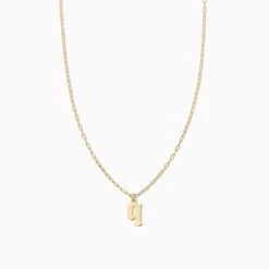 Gothic Initial Pendant Necklace 38 Gothic Initial Pendant Necklace -Uncommon James J16N GOTHICPEN GOLD Q 1