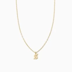 Gothic Initial Pendant Necklace 40 Gothic Initial Pendant Necklace -Uncommon James J16N GOTHICPEN GOLD S 1