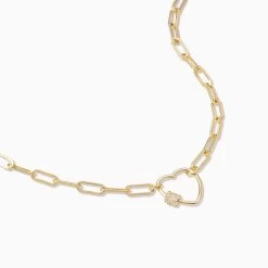 Locked Heart Necklace -Uncommon James J16N LOCKHEART GOLD 2