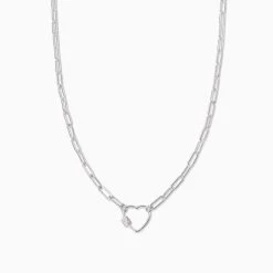 Locked Heart Necklace -Uncommon James J16N LOCKHEART SILVER 1