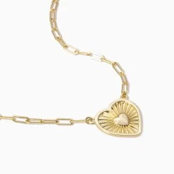 Radiating Heart Necklace 9 Radiating Heart Necklace -Uncommon James J16N RADIATING GOLD 2