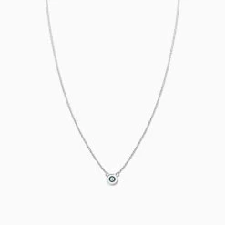 Simple Evil Eye Necklace 13 Simple Evil Eye Necklace -Uncommon James J16N SIMPLEEYENECK SILVER 1