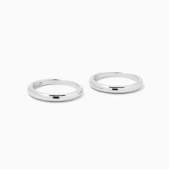 Simple Band Ring (Set Of 2) 8 Simple Band Ring (Set Of 2) -Uncommon James J16R SIMPLEBAND SS 2