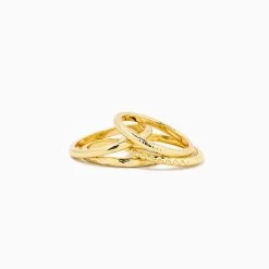Textured Ring Stack (Set Of 4) -Uncommon James J16R TEXTUREDSTACK GOLD 2