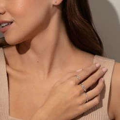 Textured Ring Stack (Set Of 4) -Uncommon James J16R TEXTUREDSTACK SILVER M2