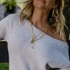 Excessive Chain Lariat Necklace -Uncommon James NH UJWinter22 115