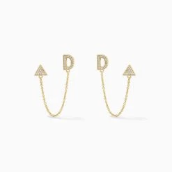 Initial Ear Climber -Uncommon James UJ5168 D v3