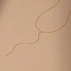 Triangle Diamond Vermeil Lariat Necklace