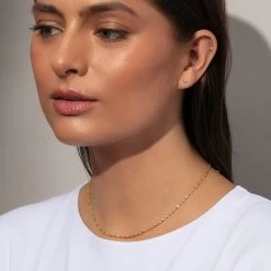 Twist Chain Vermeil Necklace -Uncommon James VJ13N TWISTCHAIN GOLD M1