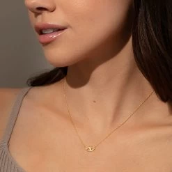 Evil Eye Vermeil Necklace 13 Evil Eye Vermeil Necklace -Uncommon James VJ16N EVILEYE GOLD M1