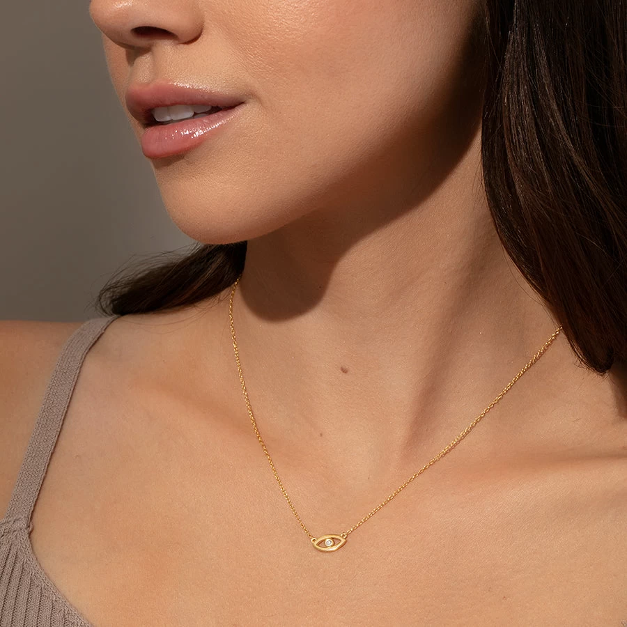 Evil Eye Vermeil Necklace 8 Evil Eye Vermeil Necklace - Image 6