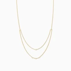 Layered Chain Vermeil Necklace -Uncommon James VJ16N LAYEREDCHAIN GOLD 1
