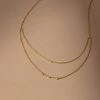 Layered Chain Vermeil Necklace -Uncommon James VJ16N LAYEREDCHAIN GOLD